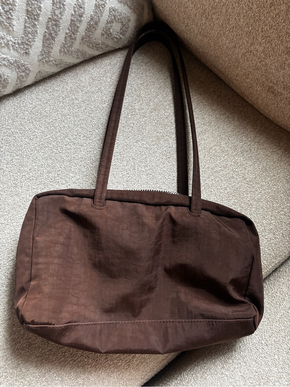 BAGGU Nylon Bowler Bag - Coffee